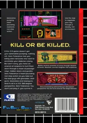 Beyond Zero Tolerance (USA) (Proto) box cover back